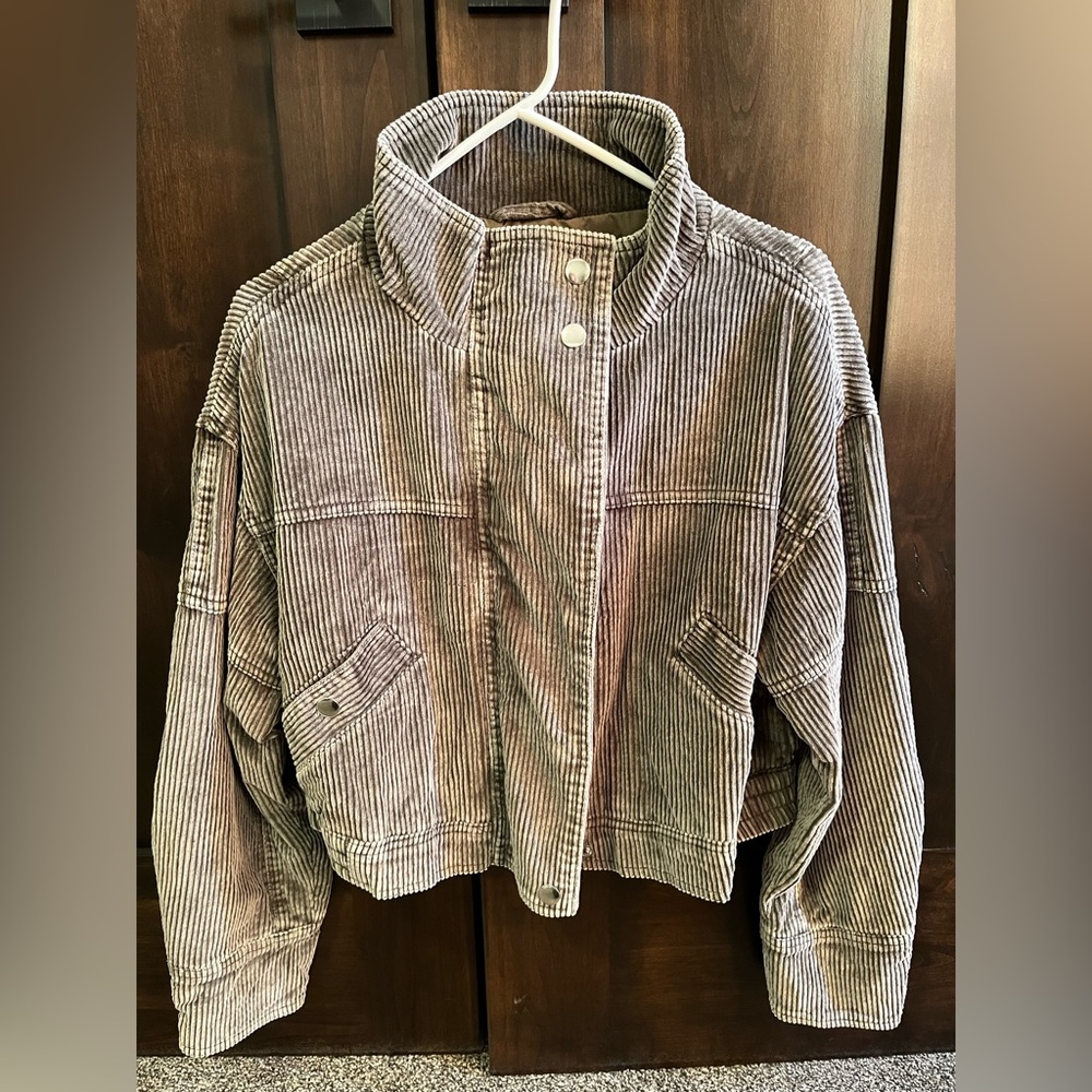 KanCan Cropped Corduroy Jacket
